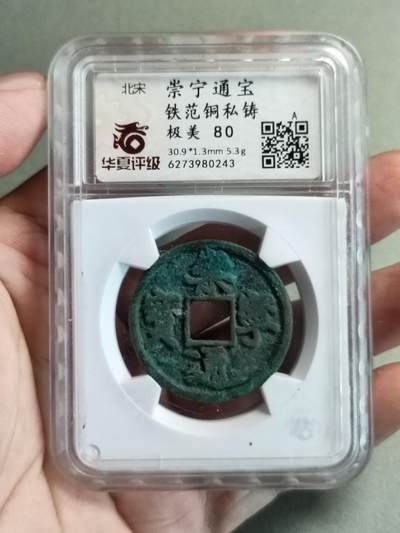 精品盒子币 - 38:崇宁通宝铁范铜私铸