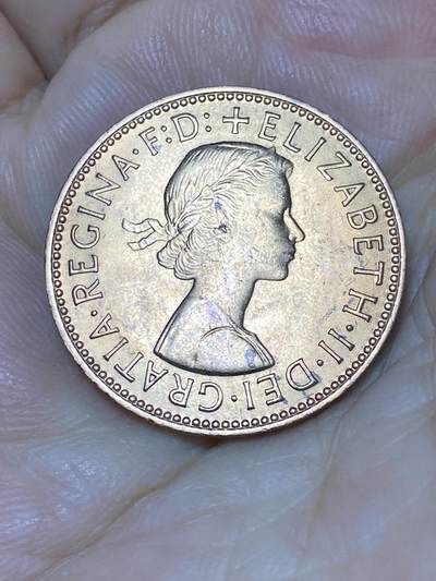 2025年第七十九场(总第一百零五场）外国好品散币(免佣金) 原光未流通–英国🇬🇧1967年半便士(伊丽莎白二世青年桂冠第二版，普制币关门年)