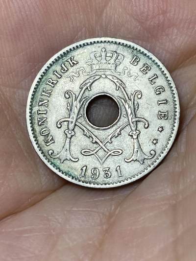 2025年第七十九场(总第一百零五场）外国好品散币(免佣金) 比利时🇧🇪1931年5分(阿尔贝一世时期，面值上方带星荷语版，关门年仅发行2年)