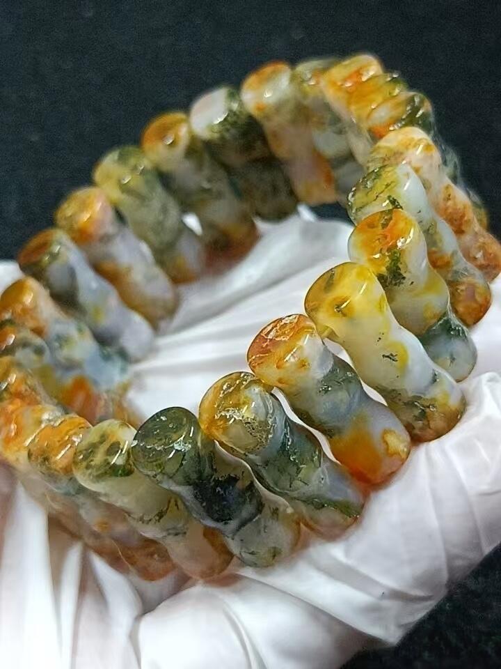 天然水草玛瑙竹节(节节高升)手排(33097)