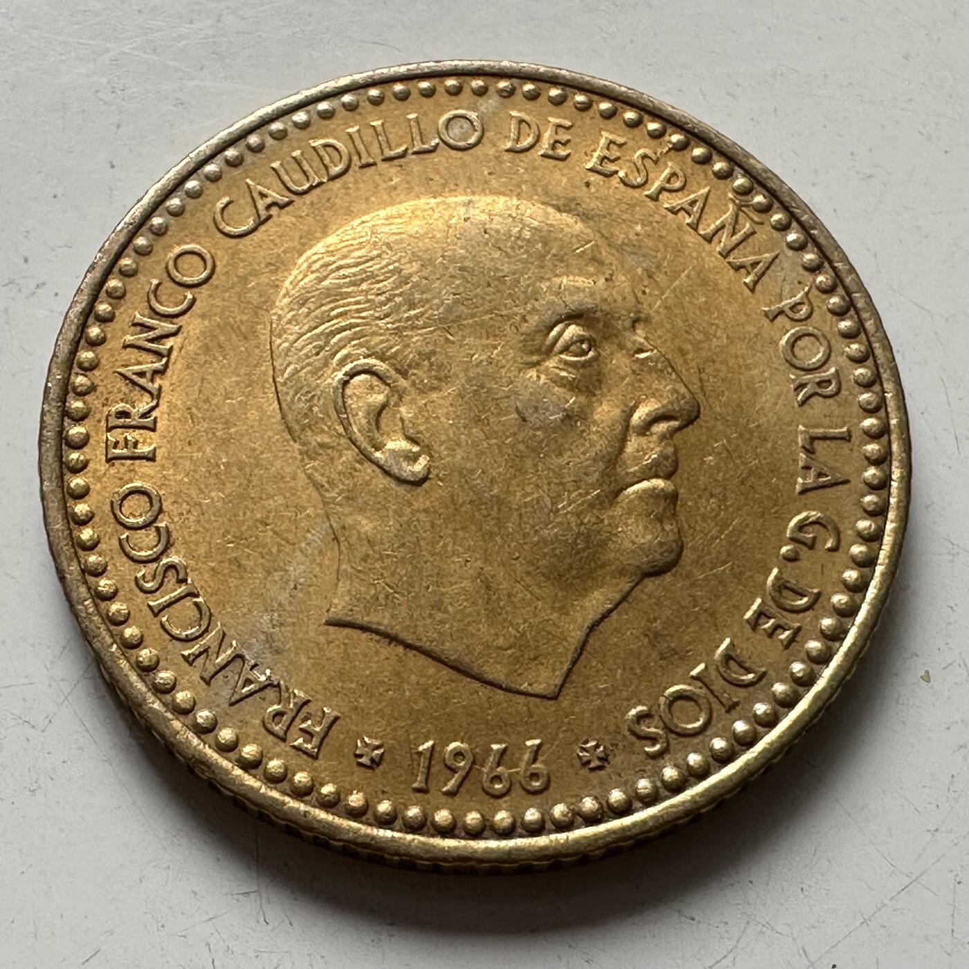 🌹外币初藏🌹🐯2025年第87场 周二无佣金特价场 西班牙1966年一比塞塔