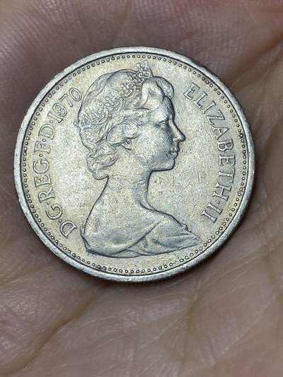 2025年第七十九场(总第一百零五场）外国好品散币(免佣金) 英国🇬🇧1970年5新便士(伊丽莎白二世中年花冠，十进制第一版)