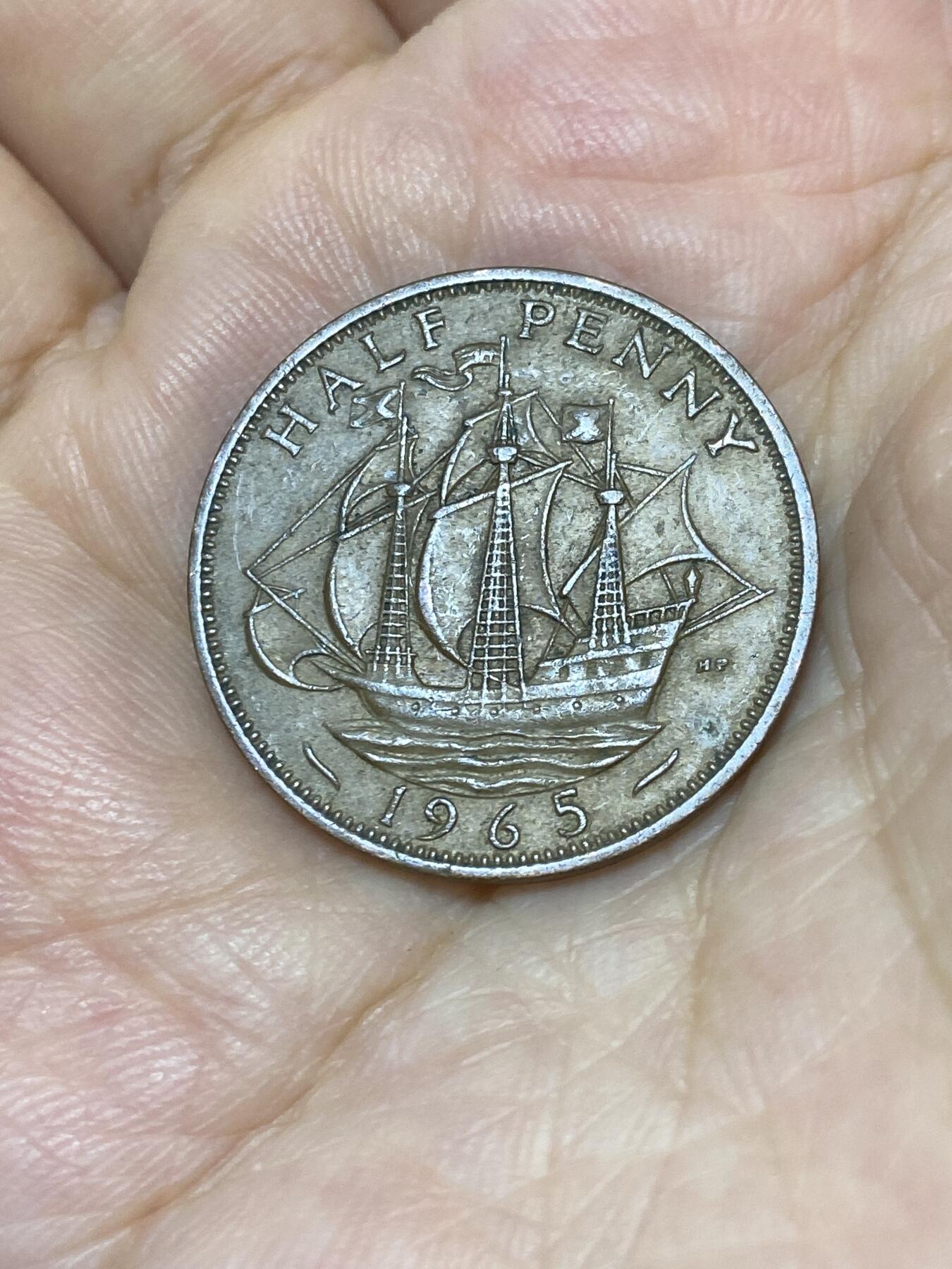 2025年第七十九场(总第一百零五场）外国好品散币(免佣金) 英国🇬🇧1965年半便士(伊丽莎白二世青年桂冠第二版)