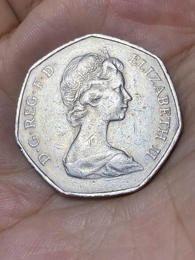 2025年第七十九场(总第一百零五场）外国好品散币(免佣金) 英国🇬🇧1973单年份50便士(英国加入欧洲经济共同体纪念币)