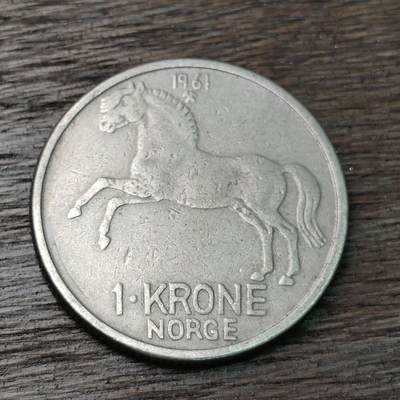 【铜匠收藏】★第126场★散币场，无佣金，30包邮。不满30元，支付5元运费。《接受代拍 代送NGC评级》 - 1961年 挪威 1克朗