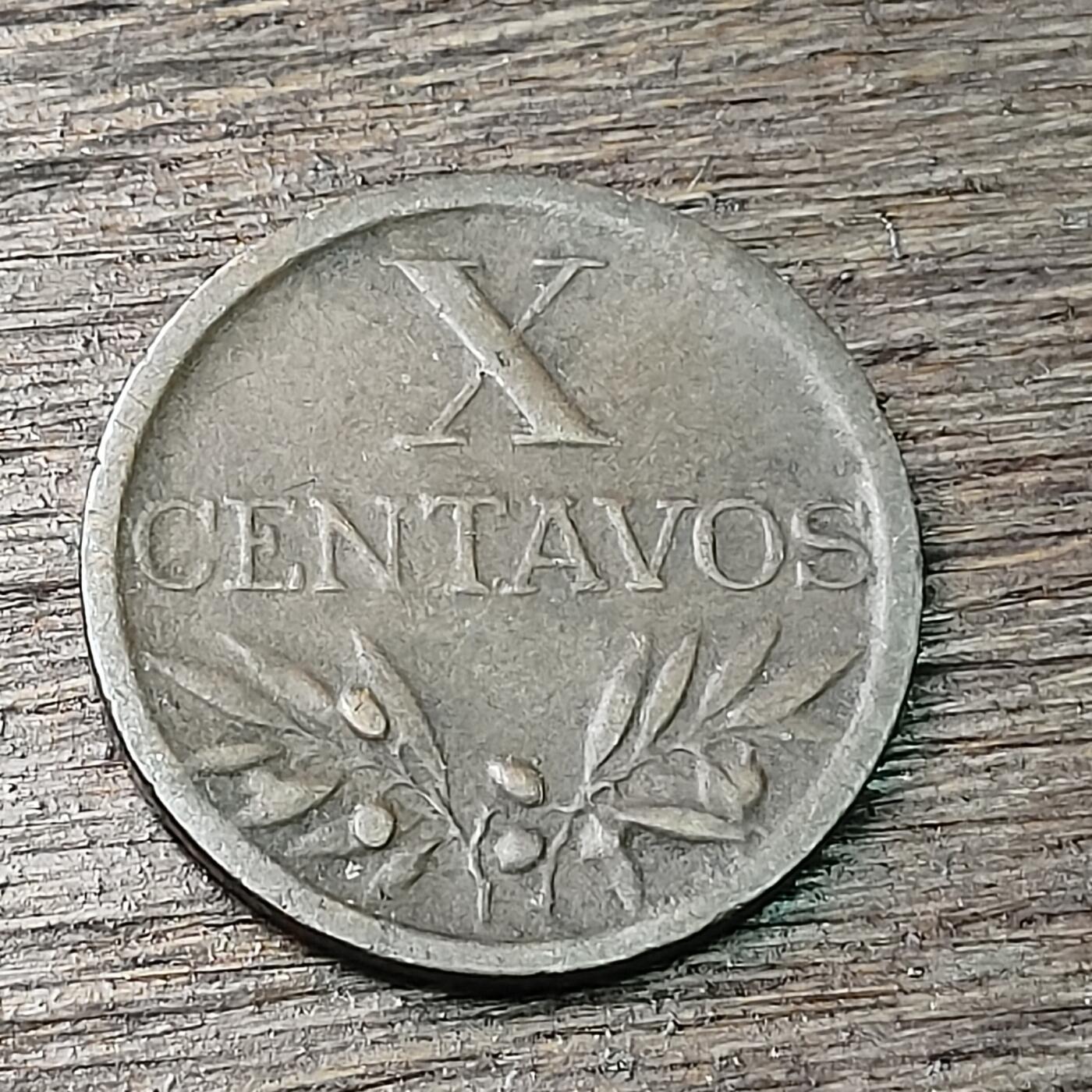 【铜匠收藏】★第126场★散币场，无佣金，30包邮。不满30元，支付5元运费。《接受代拍 代送NGC评级》 葡萄牙 10分 铜币 十字 1944年