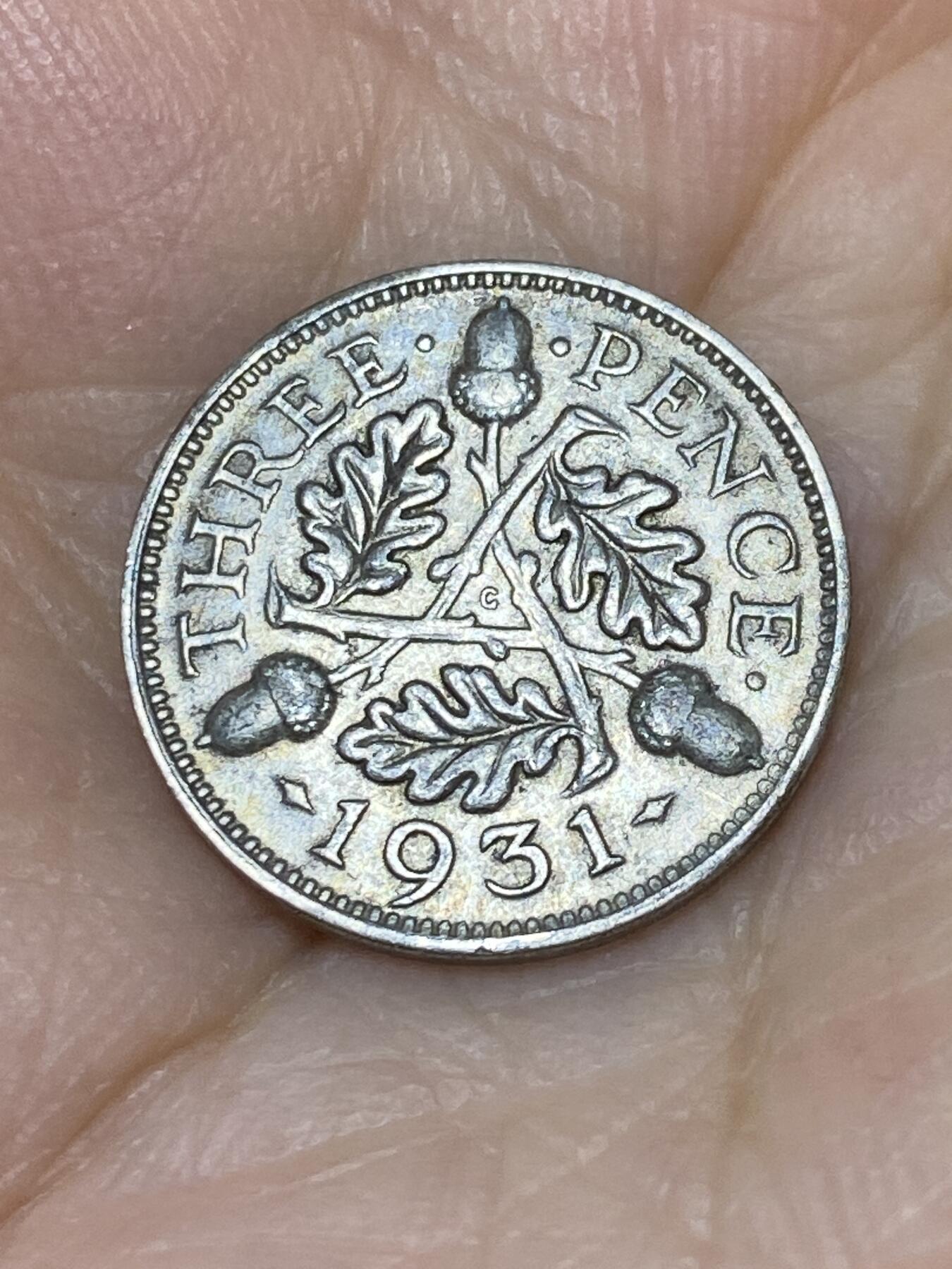2025年第七十九场(总第一百零五场）外国好品散币(免佣金) 好品–英国🇬🇧1931年3便士银币(乔治五世第四版)