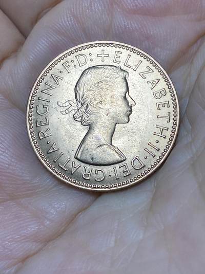 2025年第七十九场(总第一百零五场）外国好品散币(免佣金) 原光未流通–英国🇬🇧1967年半便士(伊丽莎白二世青年桂冠第二版，普制币关门年)