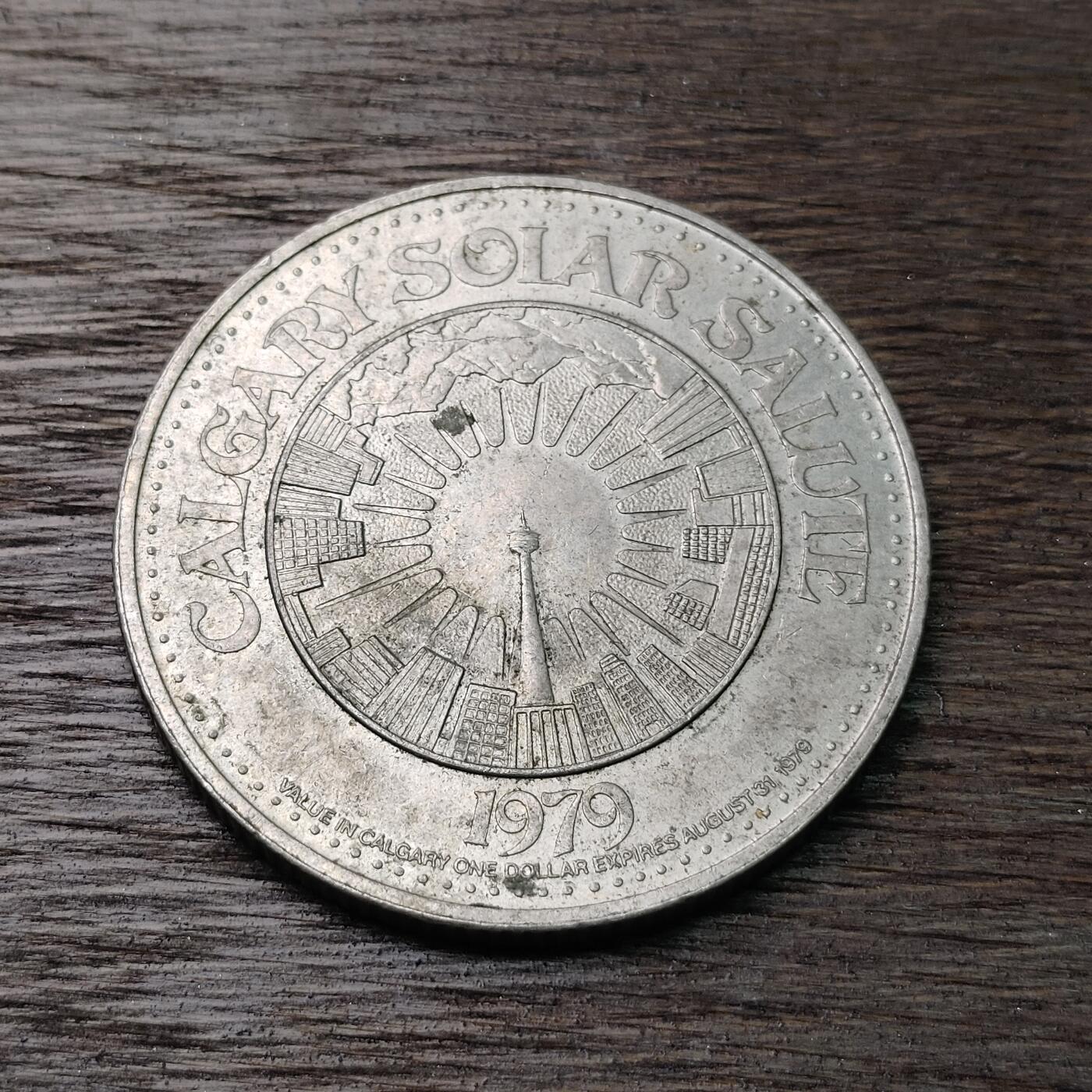 【铜匠收藏】★第126场★散币场，无佣金，30包邮。不满30元，支付5元运费。《接受代拍 代送NGC评级》 加拿大 1元贸易元 1979年 卡尔加里牛仔节 纪念币