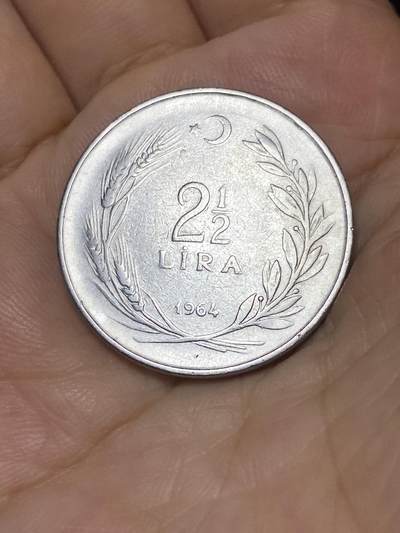 2025年第七十九场(总第一百零五场）外国好品散币(免佣金) - 土耳其🇹🇷1964年2.5里拉(第一版，12克版)