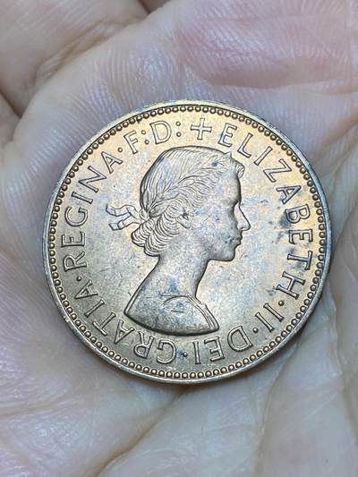 2025年第七十九场(总第一百零五场）外国好品散币(免佣金) 英国🇬🇧1966年半便士(伊丽莎白二世青年桂冠第二版)