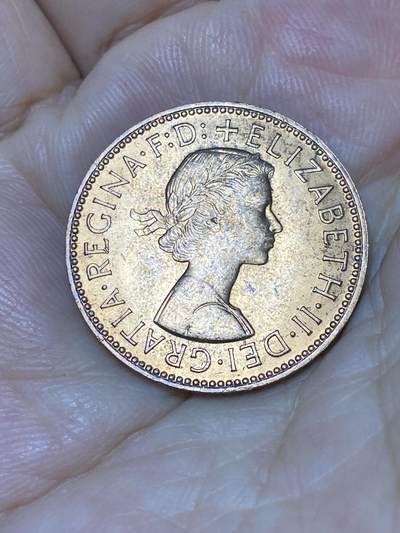 2025年第七十九场(总第一百零五场）外国好品散币(免佣金) 好品–英国🇬🇧1966年半便士(伊丽莎白二世青年桂冠第二版)