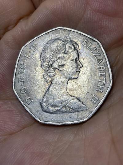 2025年第七十九场(总第一百零五场）外国好品散币(免佣金) 英国🇬🇧1973单年份50便士(英国加入欧洲经济共同体纪念币)