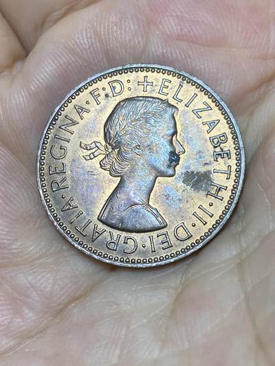 2025年第七十九场(总第一百零五场）外国好品散币(免佣金) 英国🇬🇧1966年半便士(伊丽莎白二世青年桂冠第二版)