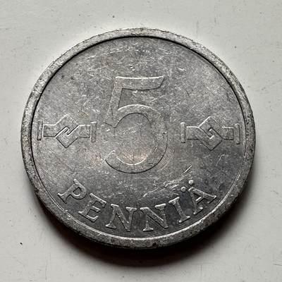 🌹外币初藏🌹🐯2025年第87场 周二无佣金特价场 - 芬兰1984年五芬尼