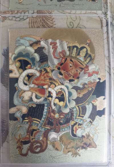 奇趣收藏卡牌拍卖第20场（持续增加中） 山河潮玩 心染 四大天王4张+合照1张，共5张，粗闪，全新覆膜卡夹卡膜保护