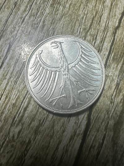 章，世界钱币 德国1969年5马克银币