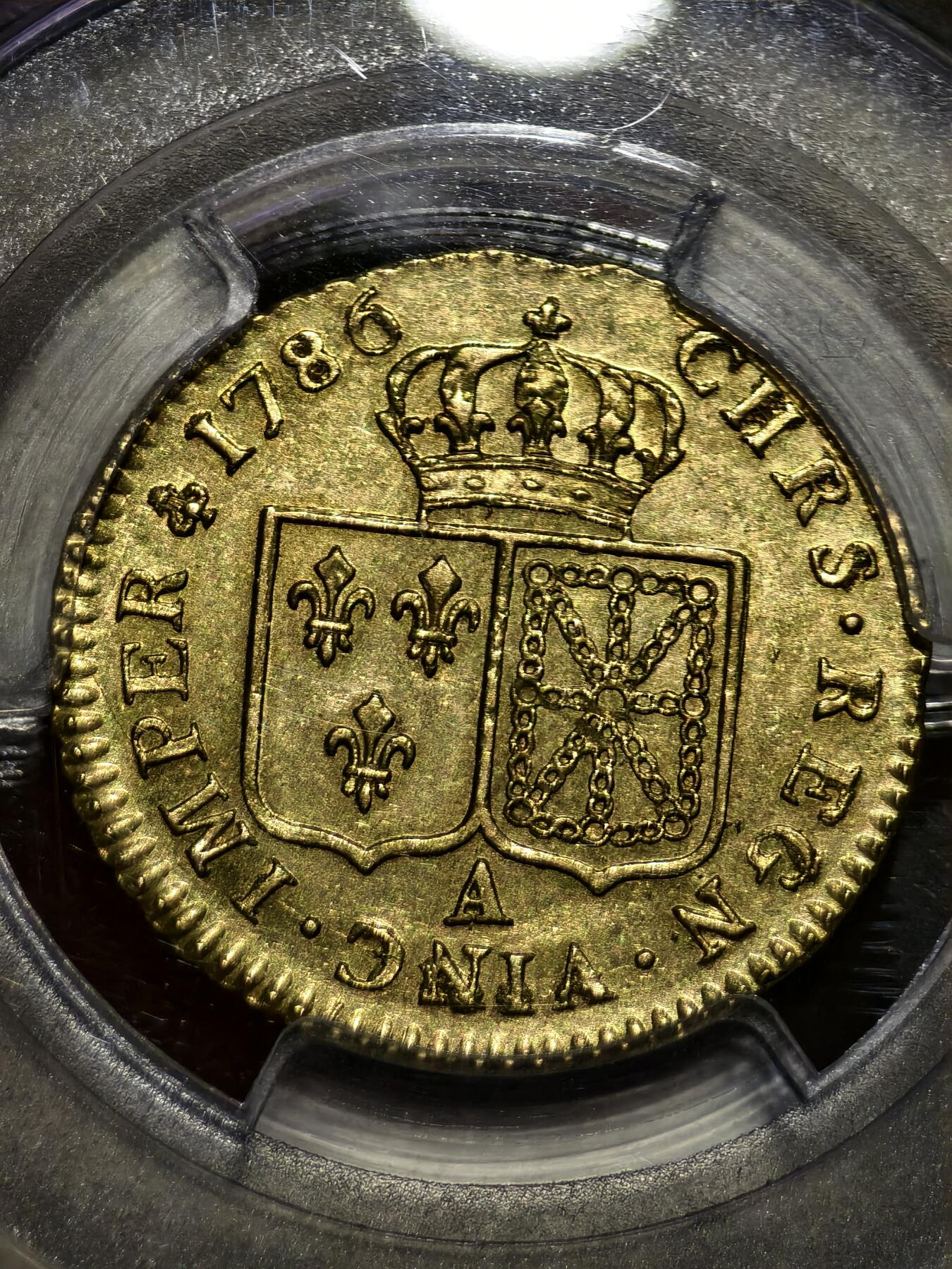 PCGS-AU58法国1786年路易十六一路易金币