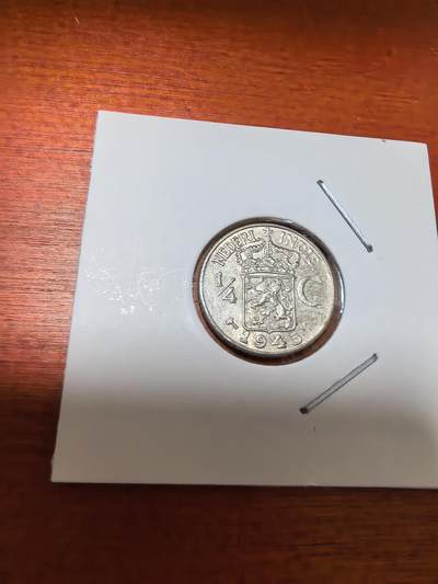 长老汇马年精选第六场拍卖 - 1945荷属东印度1/4盾银币，原光