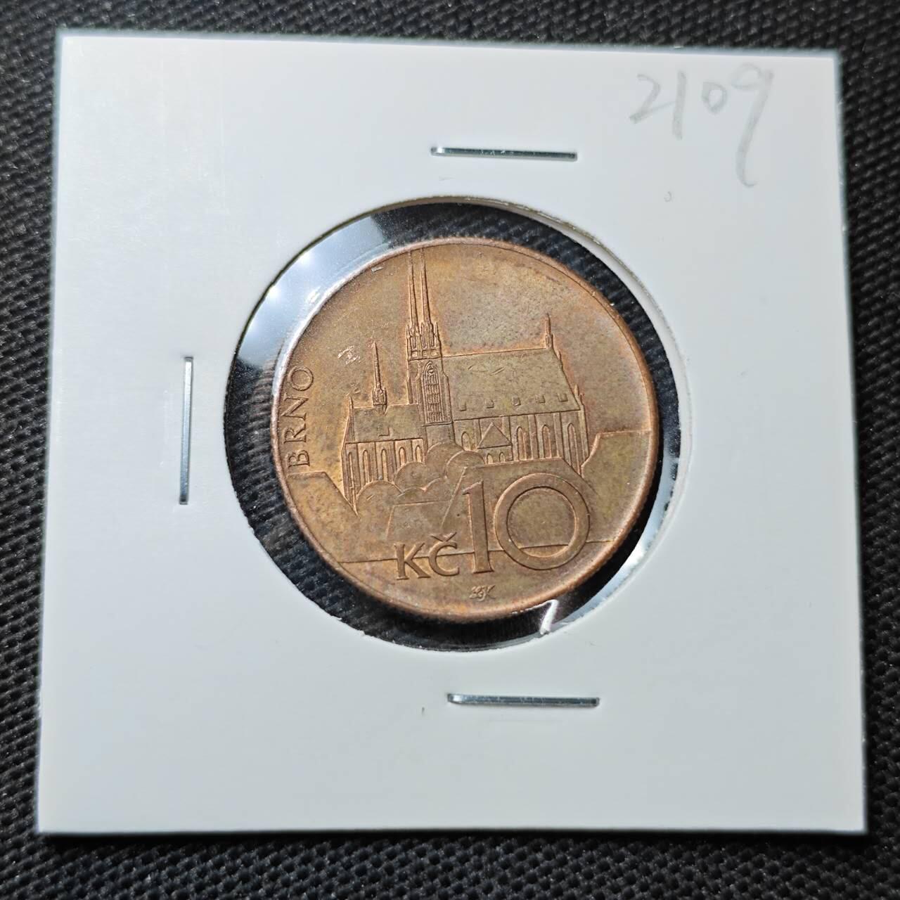 KK钱币收藏小铺 第321期 2月预留时间 周末发货  捷克10克朗 好品
