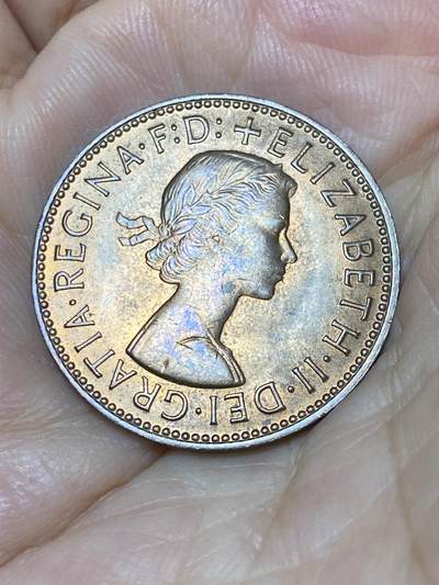 2025年第七十九场(总第一百零五场）外国好品散币(免佣金) 原光好品–英国🇬🇧1967年半便士(伊丽莎白二世青年桂冠第二版，普制币关门年)