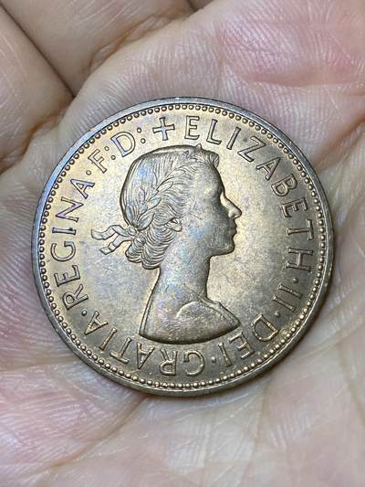 2025年第七十九场(总第一百零五场）外国好品散币(免佣金) 原光好品–英国🇬🇧1967年1便士(伊丽莎白二世青年桂冠第二版，普制币关门年)