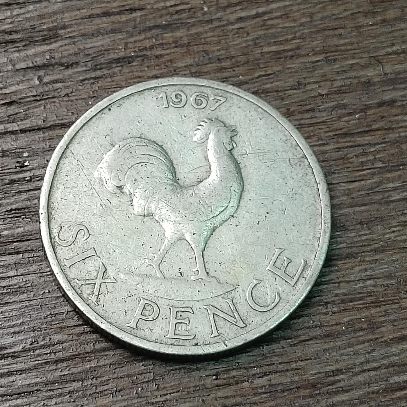 【铜匠收藏】★第126场★散币场，无佣金，30包邮。不满30元，支付5元运费。《接受代拍 代送NGC评级》 1967年 马拉维 6便士