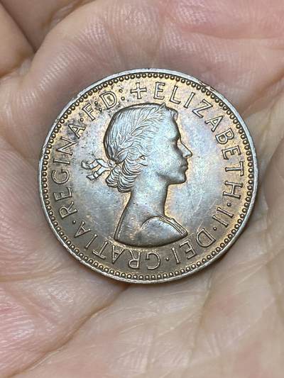 2025年第七十九场(总第一百零五场）外国好品散币(免佣金) 好品–英国🇬🇧1967年半便士(伊丽莎白二世青年桂冠第二版，普制币关门年)