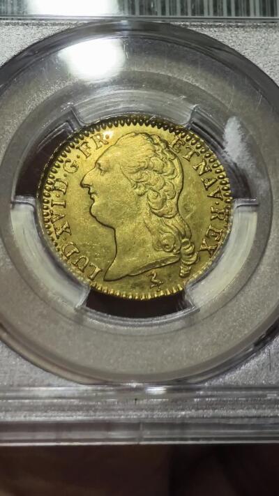 PCGS-AU58法国1786年路易十六一路易金币