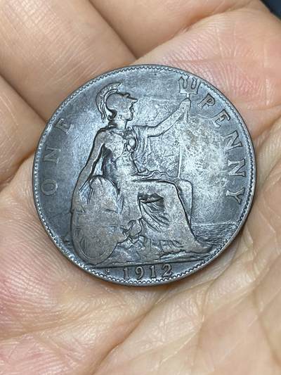 2025年第七十九场(总第一百零五场）外国好品散币(免佣金) - 少见–英国🇬🇧1912年1便士H版(乔治五世第一版，H标喜敦厂造)