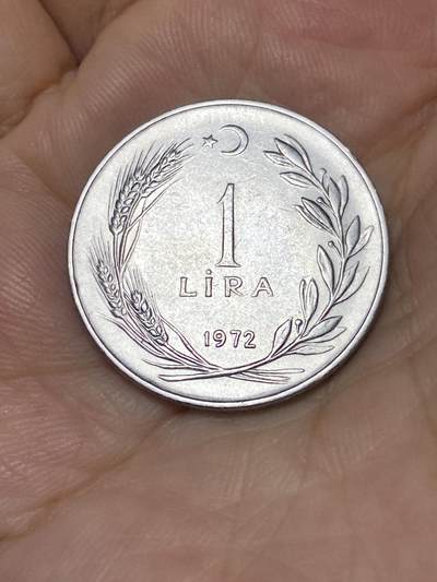 2025年第七十九场(总第一百零五场）外国好品散币(免佣金) - 土耳其🇹🇷1972年1里拉(第三版，7克减重版)