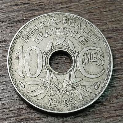 【铜匠收藏】★第126场★散币场，无佣金，30包邮。不满30元，支付5元运费。《接受代拍 代送NGC评级》 - 法国 10分 1935年