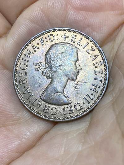 2025年第七十九场(总第一百零五场）外国好品散币(免佣金) 英国🇬🇧1967年半便士(伊丽莎白二世青年桂冠第二版，普制币关门年)