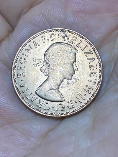 2025年第七十九场(总第一百零五场）外国好品散币(免佣金) 原光未流通–英国🇬🇧1967年半便士(伊丽莎白二世青年桂冠第二版，普制币关门年)