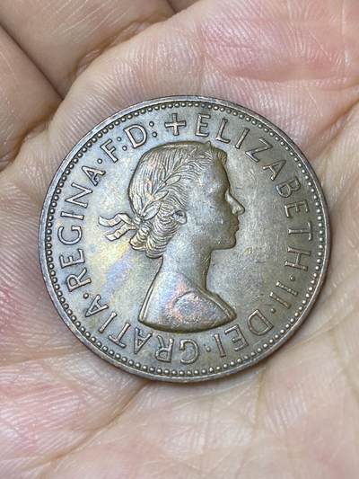 2025年第七十九场(总第一百零五场）外国好品散币(免佣金) 英国🇬🇧1966年1便士(伊丽莎白二世青年桂冠，第二版)