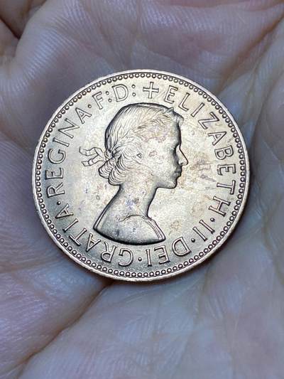 2025年第七十九场(总第一百零五场）外国好品散币(免佣金) 原光未流通–英国🇬🇧1967年半便士(伊丽莎白二世青年桂冠第二版，普制币关门年)