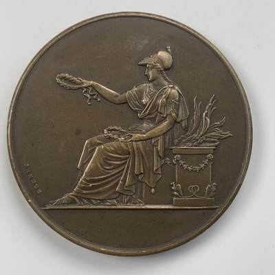 掌中浮雕-藏着的欧洲第033场 - 1908年法国电厂工会奖章，50mm