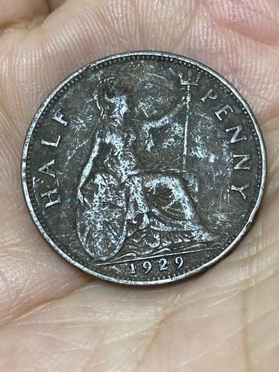 2025年第七十九场(总第一百零五场）外国好品散币(免佣金) 英国🇬🇧1929年半便士(乔治五世第三版)