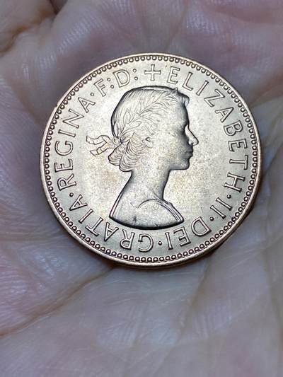 2025年第七十九场(总第一百零五场）外国好品散币(免佣金) 原光未流通–英国🇬🇧1967年半便士(伊丽莎白二世青年桂冠第二版，普制币关门年)