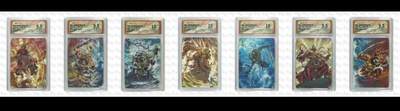 秋萤阁第15期 (8月12日周二晚上22点截拍，欢迎竞拍)  - 卡德曼西游八 全套 杆子妖怪卡 评级卡 共7张