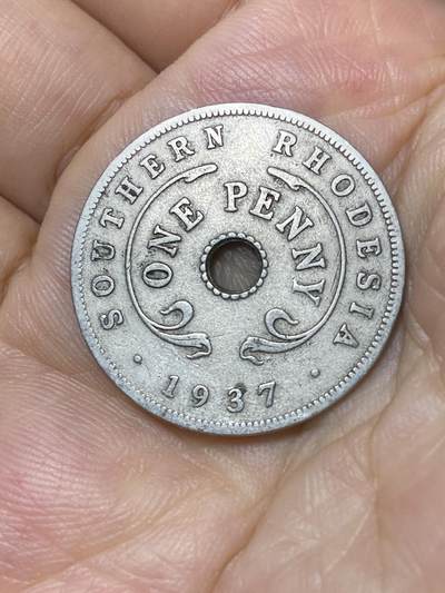 2025年第七十九场(总第一百零五场）外国好品散币(免佣金) - 英属南罗得西亚1937年1便士(乔治六世登基年，第一版首发年)