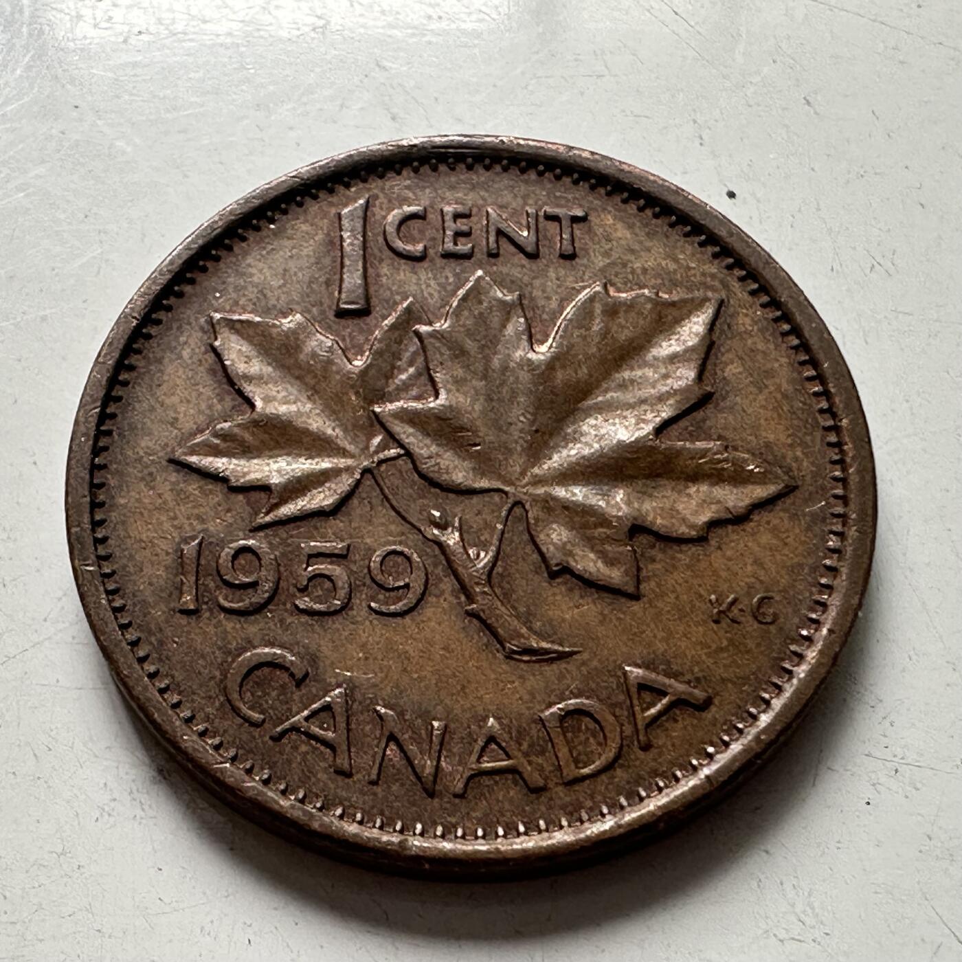 🌹外币初藏🌹🐯2025年第87场 周二无佣金特价场 加拿大1959年一分