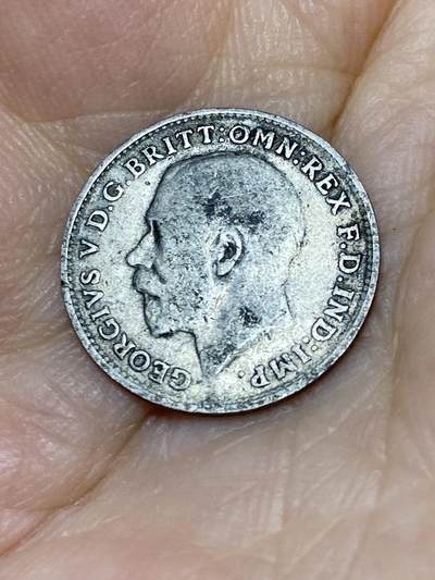 2025年第七十九场(总第一百零五场）外国好品散币(免佣金) 英国🇬🇧1918年3便士银币(乔治五世第一版，925高银)