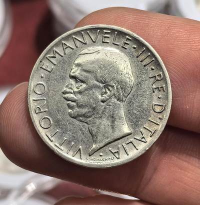 南宋泉阁俄币 外币 国币 专场第十六期【送拍无额外佣金】 - 意大利 1927年 小鹰5里拉银币 银币 光度不错 好品