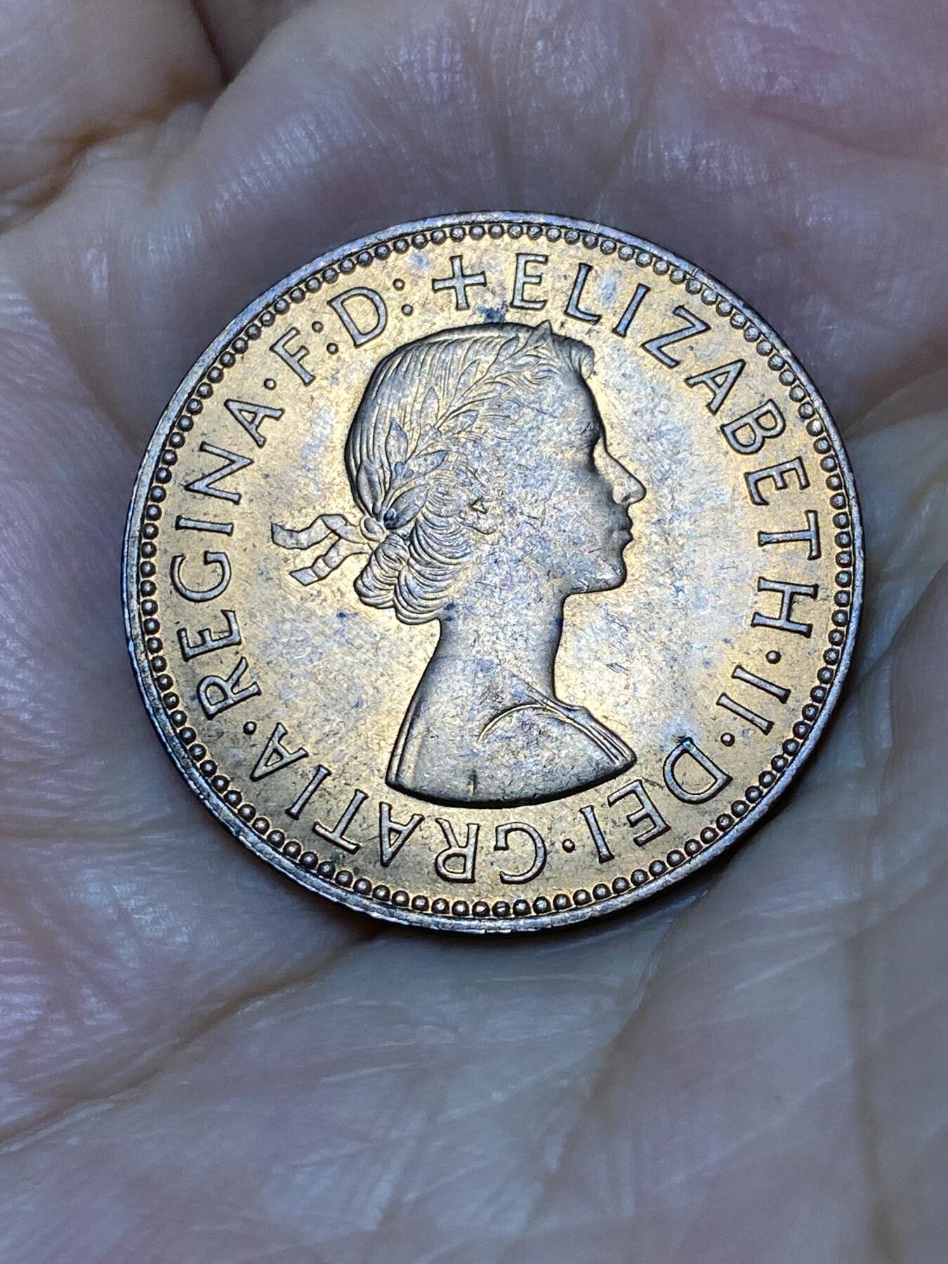 2025年第七十九场(总第一百零五场）外国好品散币(免佣金) 英国🇬🇧1966年半便士(伊丽莎白二世青年桂冠第二版)
