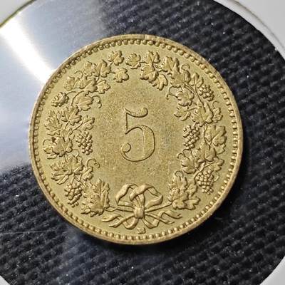 KK钱币收藏小铺 第321期 2月预留时间 周末发货 -  瑞士5分铜币