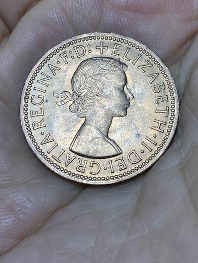 2025年第七十九场(总第一百零五场）外国好品散币(免佣金) 原光未流通–英国🇬🇧1967年半便士(伊丽莎白二世青年桂冠第二版，普制币关门年)