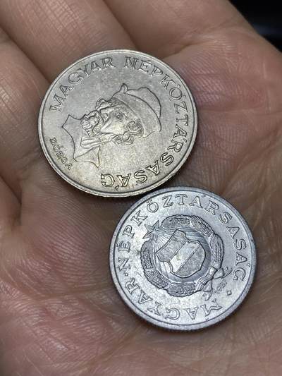 2025年第七十九场(总第一百零五场）外国好品散币(免佣金) 2枚：匈牙利🇭🇺1983年20福林、1987年1福林