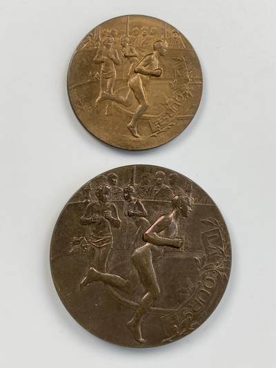 掌中浮雕-藏着的欧洲第033场 - 一组两枚：法国马拉松铜章，31mm；41mm