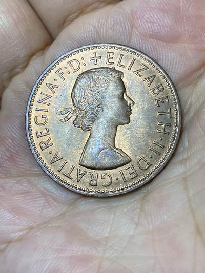 2025年第七十九场(总第一百零五场）外国好品散币(免佣金) 原光好品–英国🇬🇧1967年1便士(伊丽莎白二世青年桂冠第二版，普制币关门年)